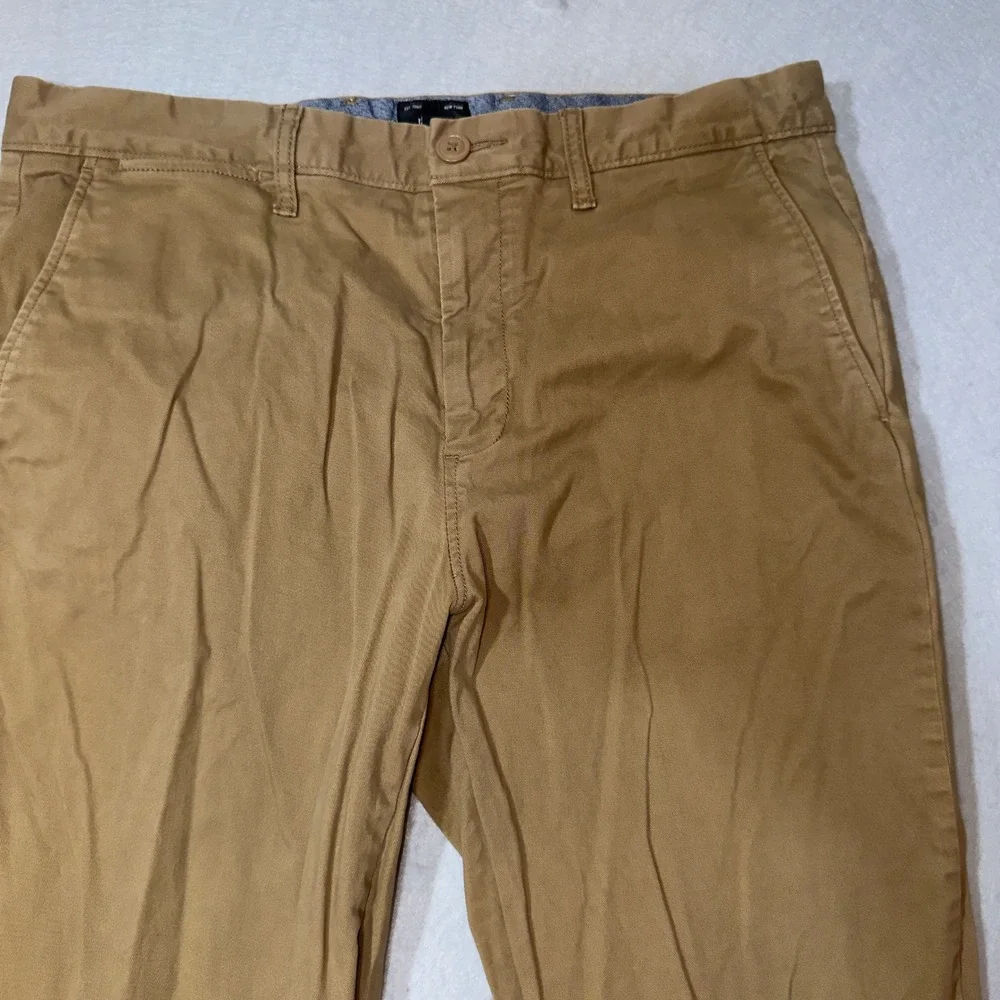 J.Crew 770 Straight Fit Chino Pants Mens 32x34 Khaki Tan Cotton‎ Twill Stretch